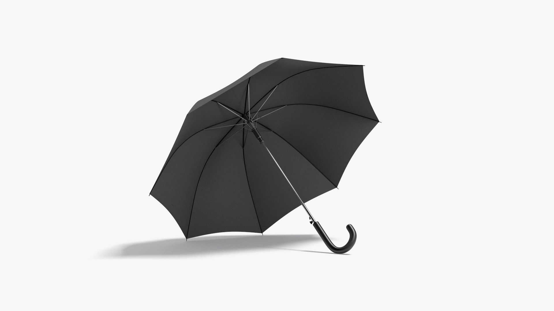 Black Opened Umbrella by rebrandy 3DOcean